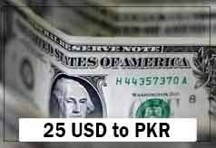 25 USD to PKR