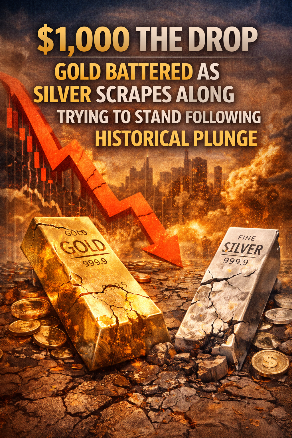$1,000 The Drop: Gold Battered As Silver Scrapes Along Trying To Stand Following Historical Plunge