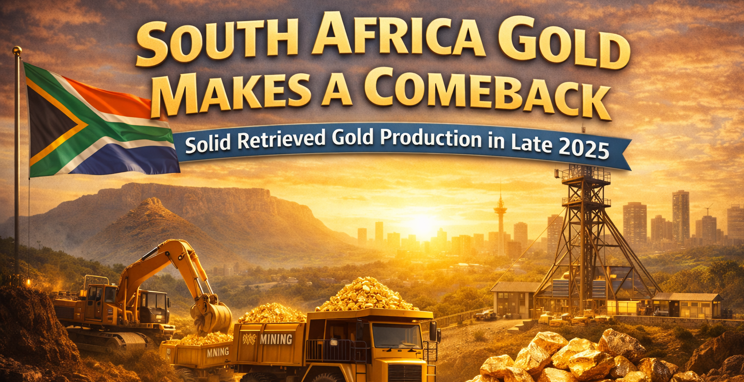 Generate blog post image on this title, “ “South Africa Gold Makes a Comeback: So it Is Retrieved Good Production in Late 2025