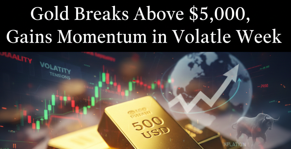 Gold Breaks Above $5,000 Gains Momentum in Volatile Week