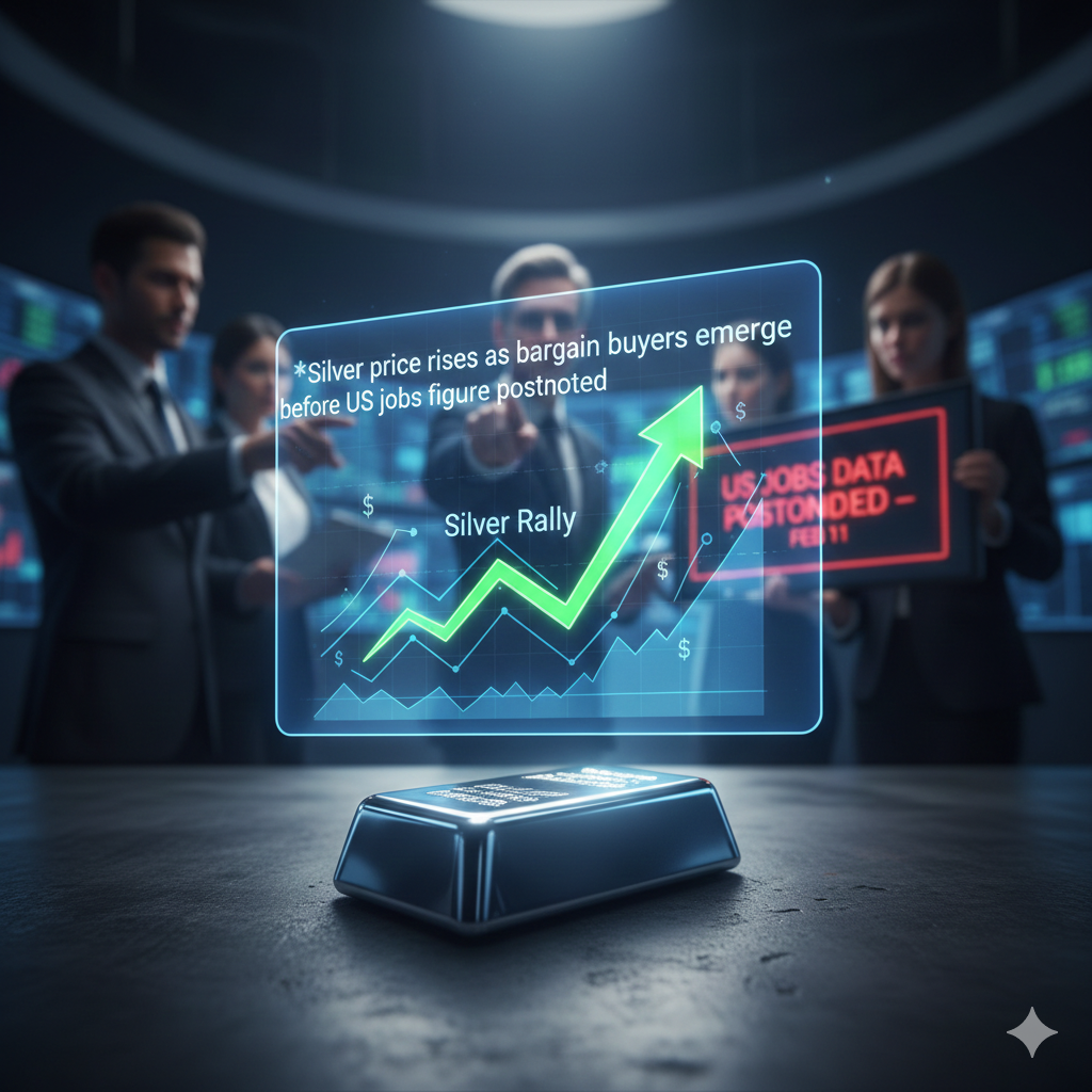 Silver price rises as bargain buyers emerge before US jobs figure postponed