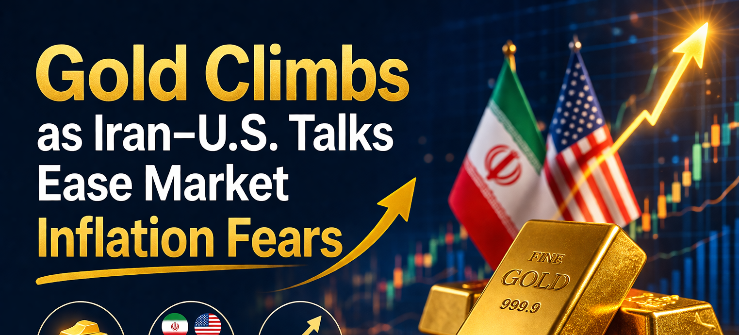 Gold Climbs as Iran–U.S. Talks Ease Market Inflation Fears