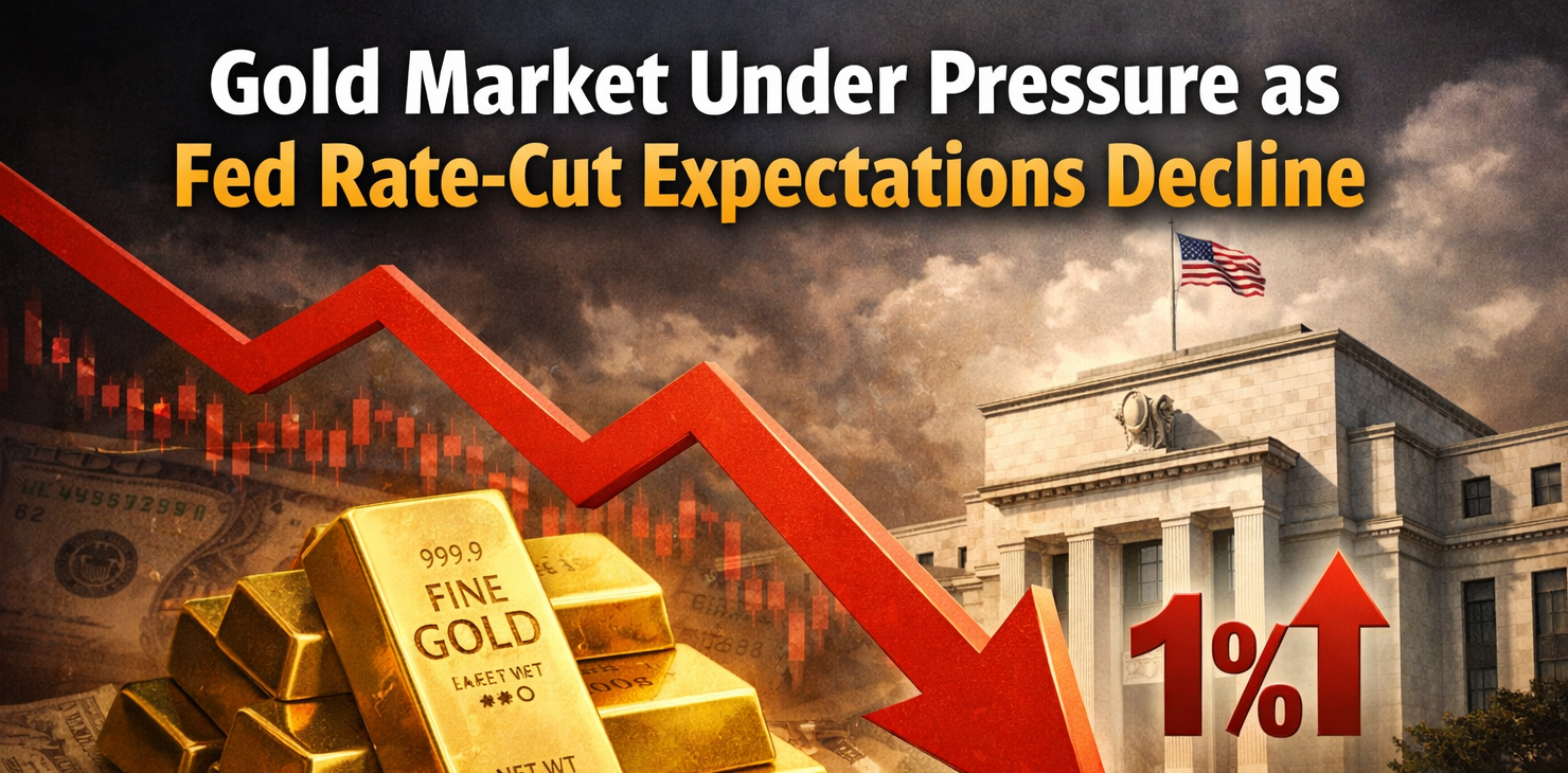 Gold Market Under Pressure as Fed Rate-Cut Expectations Decline