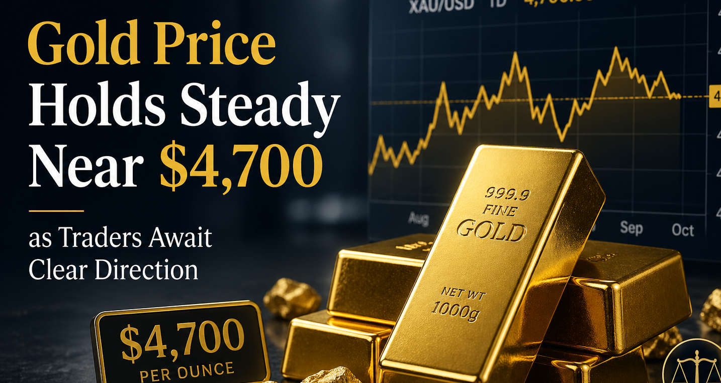 Gold Price Holds Steady Near $4,700 as Traders Await Clear Direction