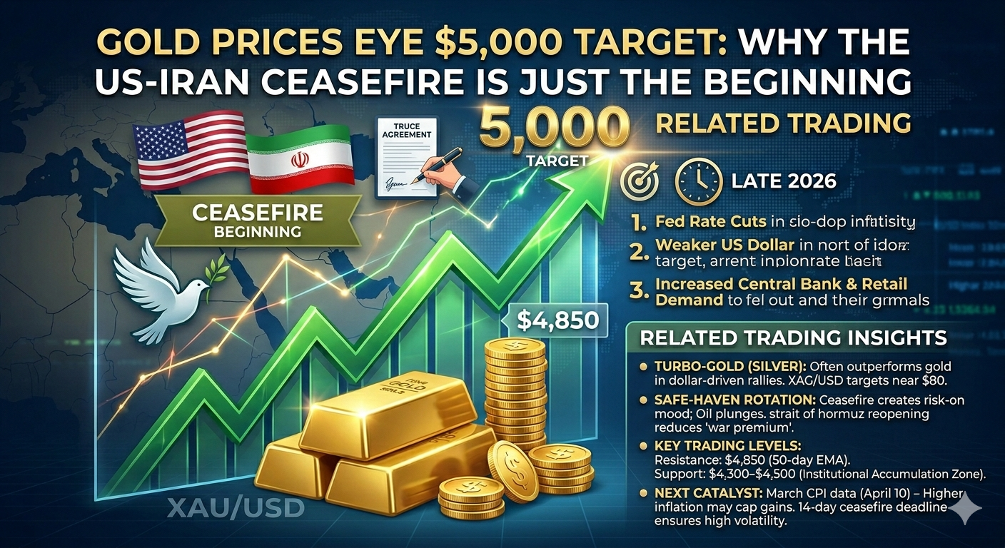 Gold Prices Eye $5,000 Target: Why the US-Iran Ceasefire is Just the Beginning