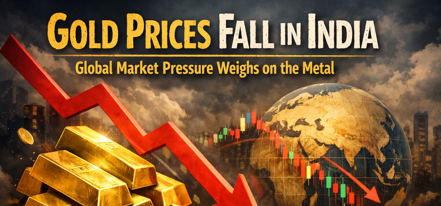 Gold Prices Fall in India as Global Market Pressure Weighs on the Metal
