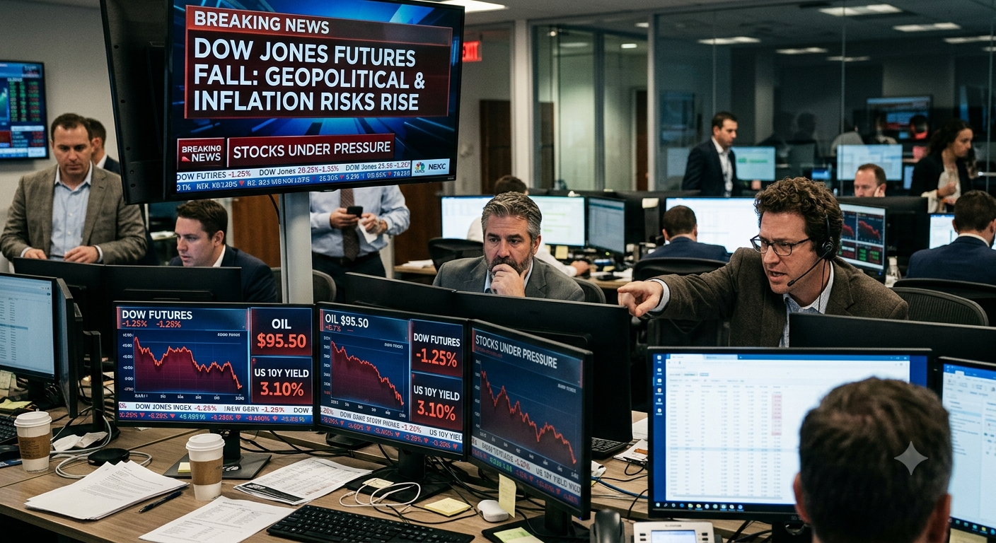 Dow Jones Futures Fall Amid Rising Geopolitical and Inflation Risks