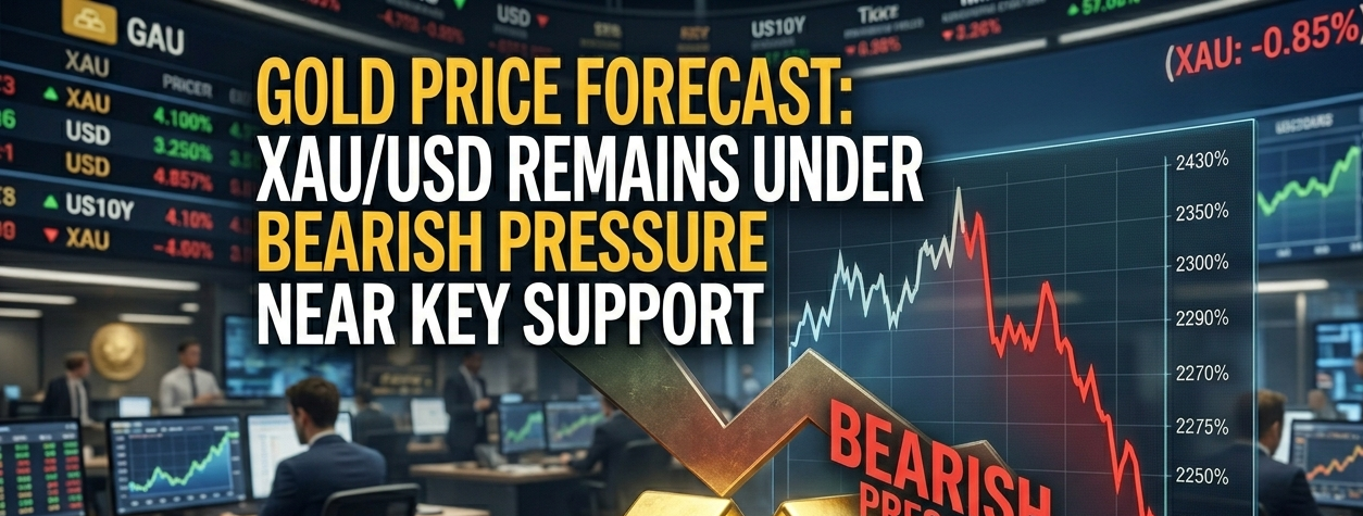 Gold Price Forecast XAUUSD Remains Under Bearish Pressure Near Key Support
