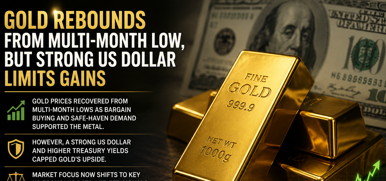 Gold Rebounds From Multi-Month Low, But Strong US Dollar Limits Gains