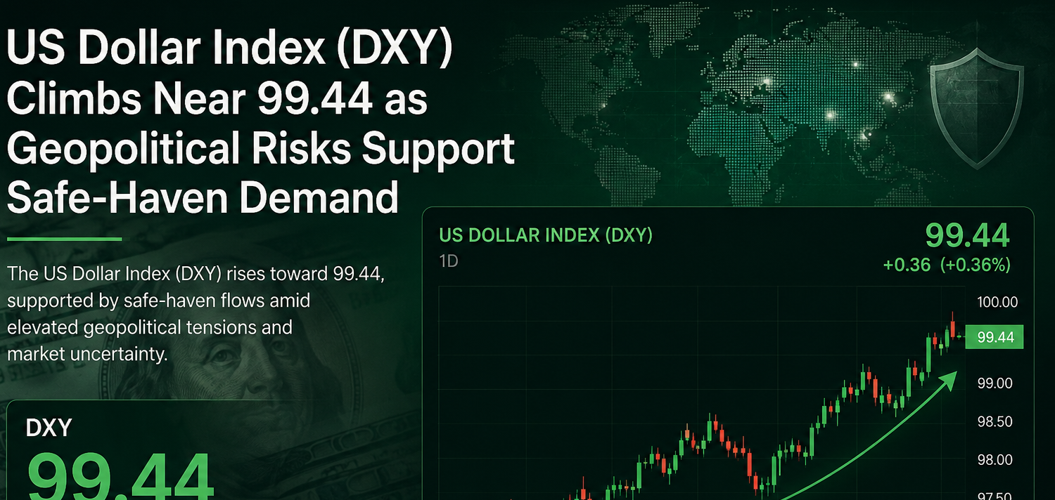 US Dollar Index (DXY) Climbs Near 99.44 as Geopolitical Risks Support Safe-Haven Demand