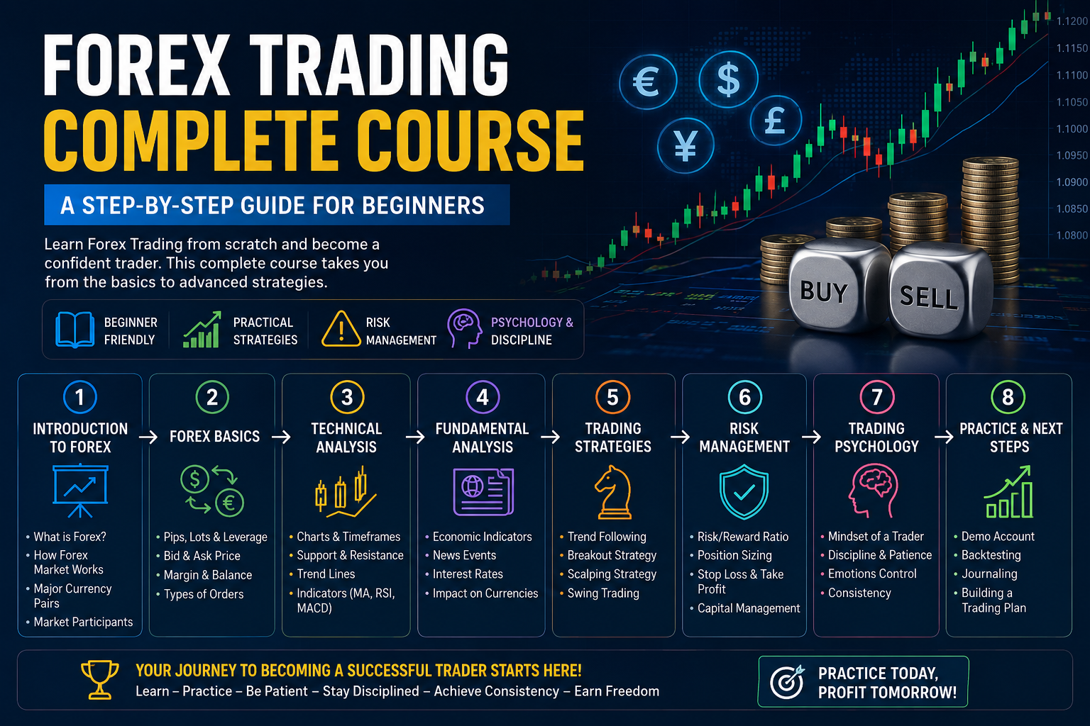 Forex Trading Complete Course – A Step-by-Step Guide for Beginners