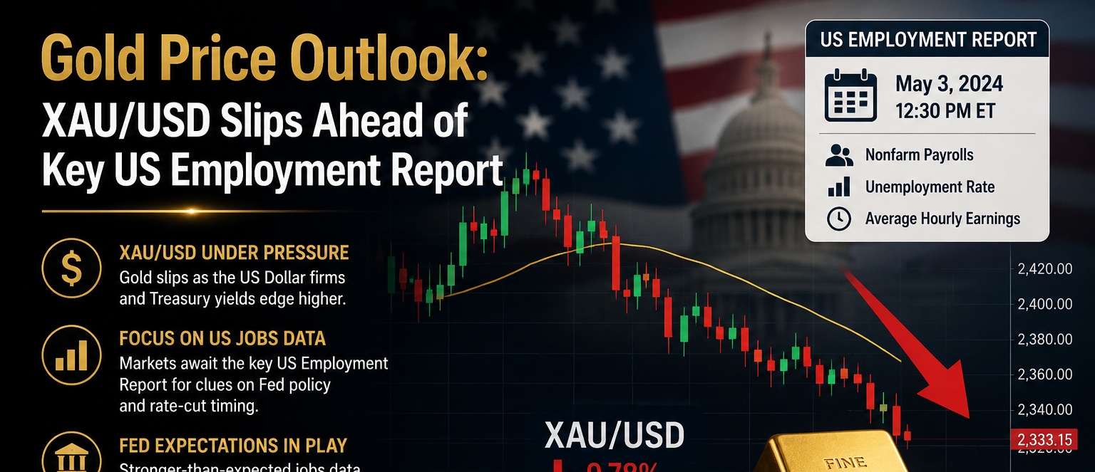 Gold Price Outlook XAUUSD Slips Ahead of Key US Employment Report
