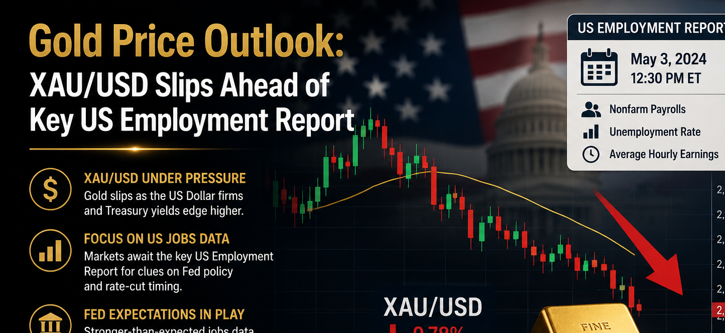 Gold Price Outlook XAUUSD Slips Ahead of Key US Employment Report