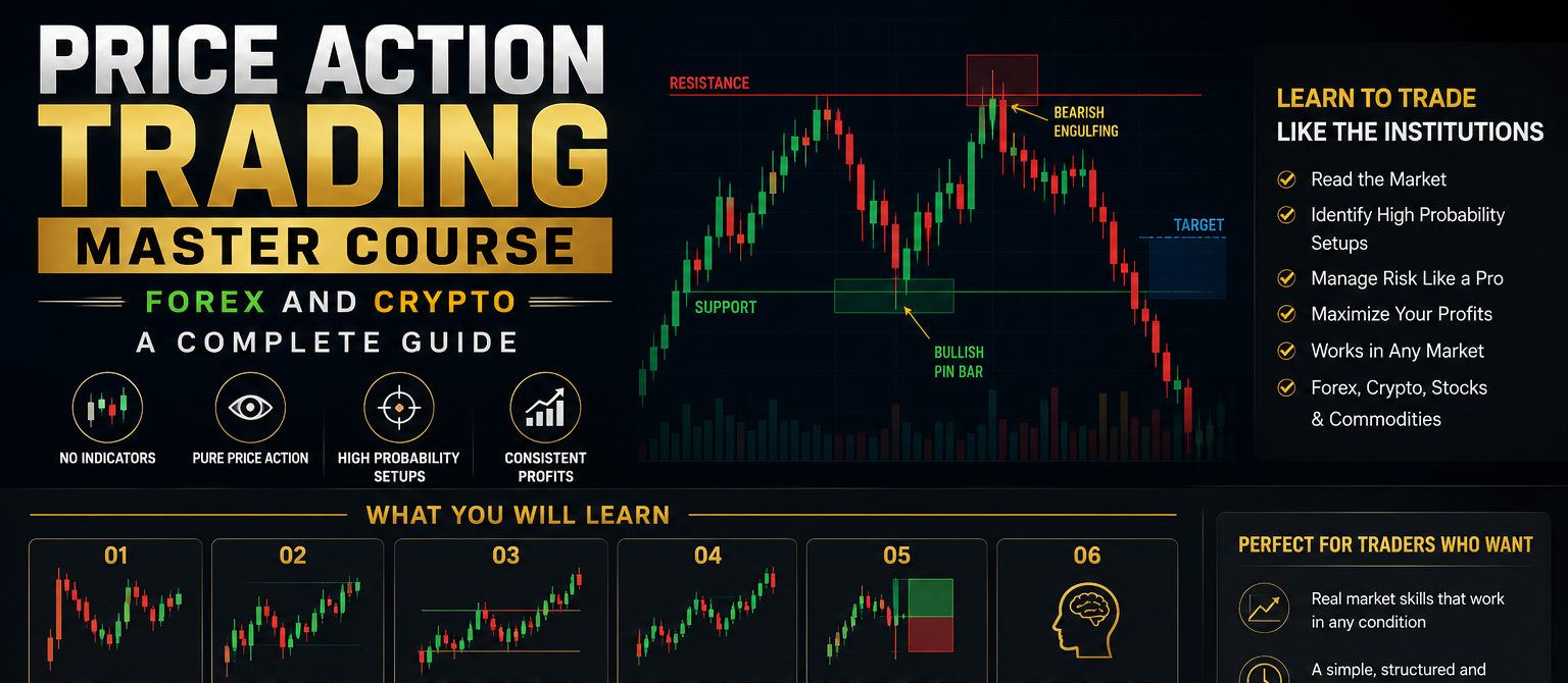 Learn how a Price Action Trading Master Course for Forex and Crypto can help traders understand market movements, improve decision-making, and develop profitable trading strategies.