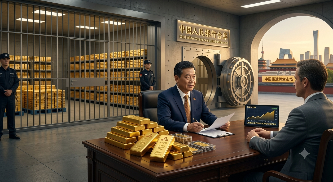 China Returns as a Major Gold Buyer, Strengthening Bullion Demand