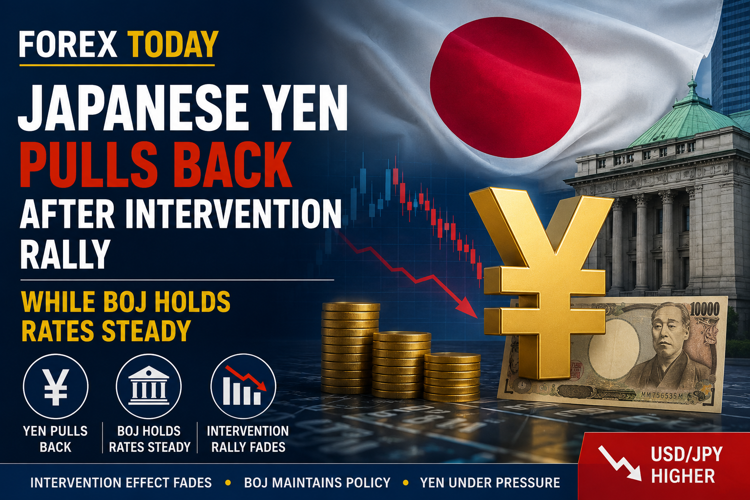 Forex Today Japanese Yen Pulls Back After Intervention Rally While BOJ Holds Rates Steady