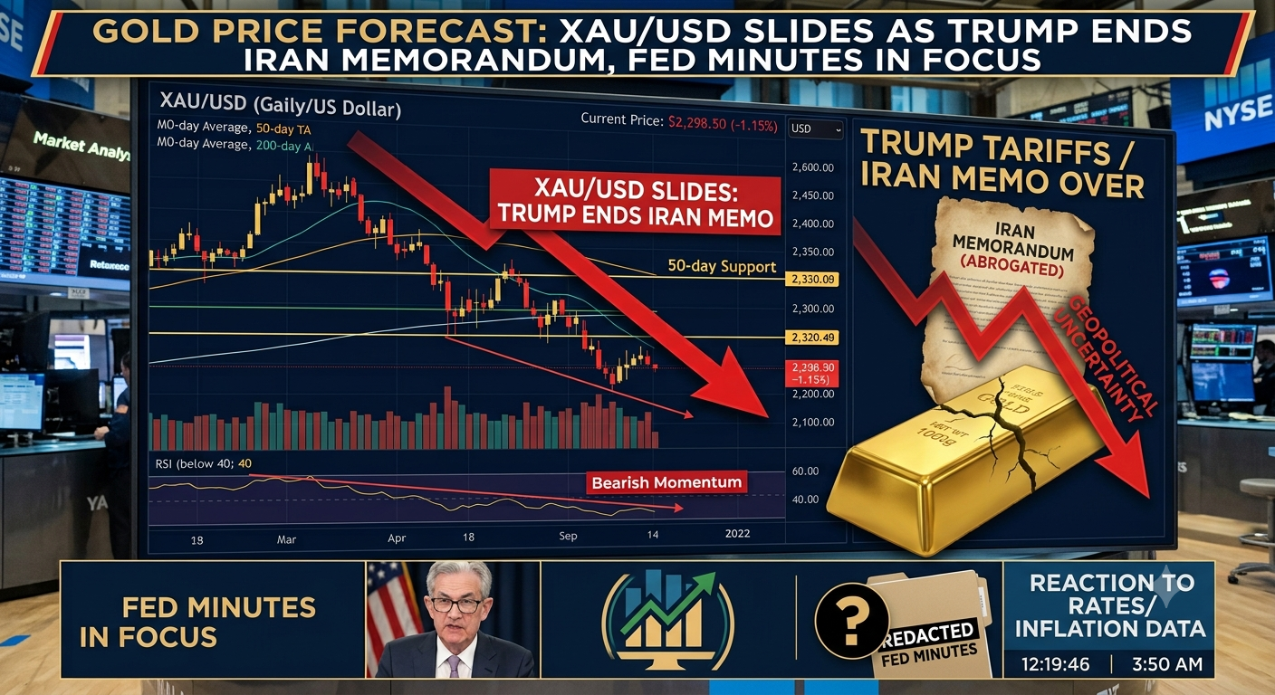Gold Price Forecast XAUUSD Slides as Trump Ends Iran Memorandum, Fed Minutes in Focus