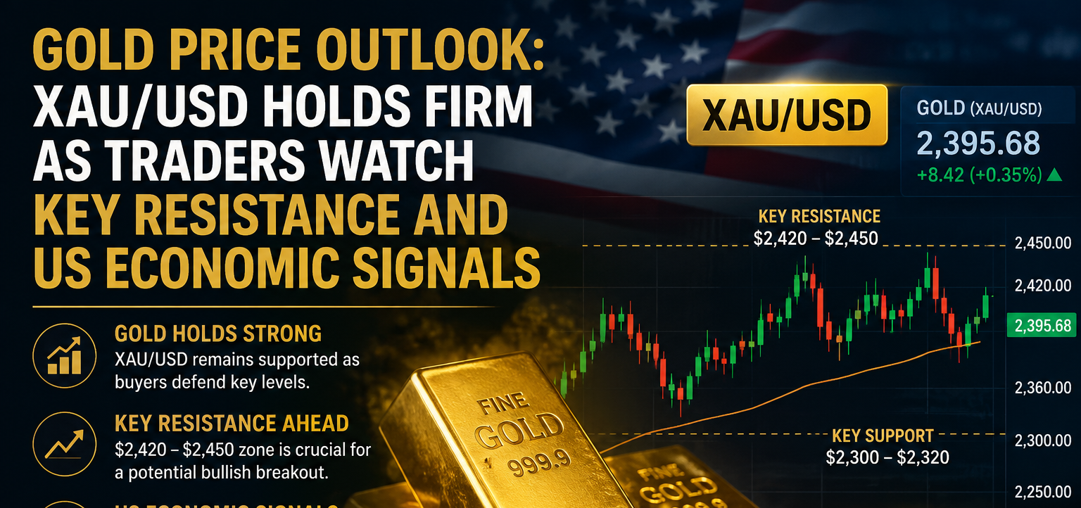 Gold Price Outlook XAUUSD Holds Firm as Traders Watch Key Resistance and US Economic Signals