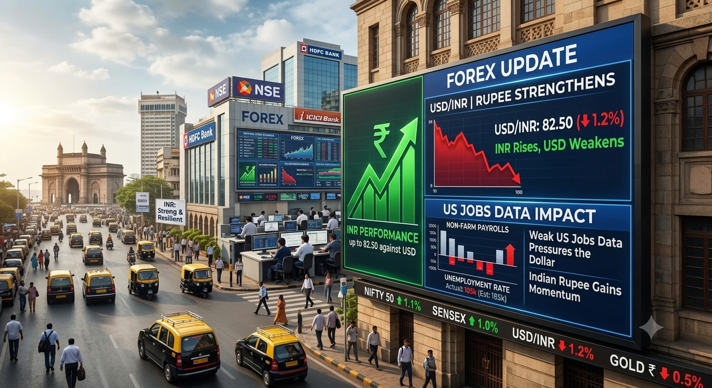 Indian Rupee Strengthens as Weak US Jobs Data Pressures the Dollar