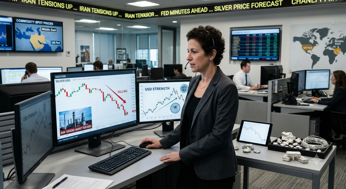 Silver Price Forecast XAGUSD Falls as Iran Tensions Lift US Dollar Ahead of Fed Minutes