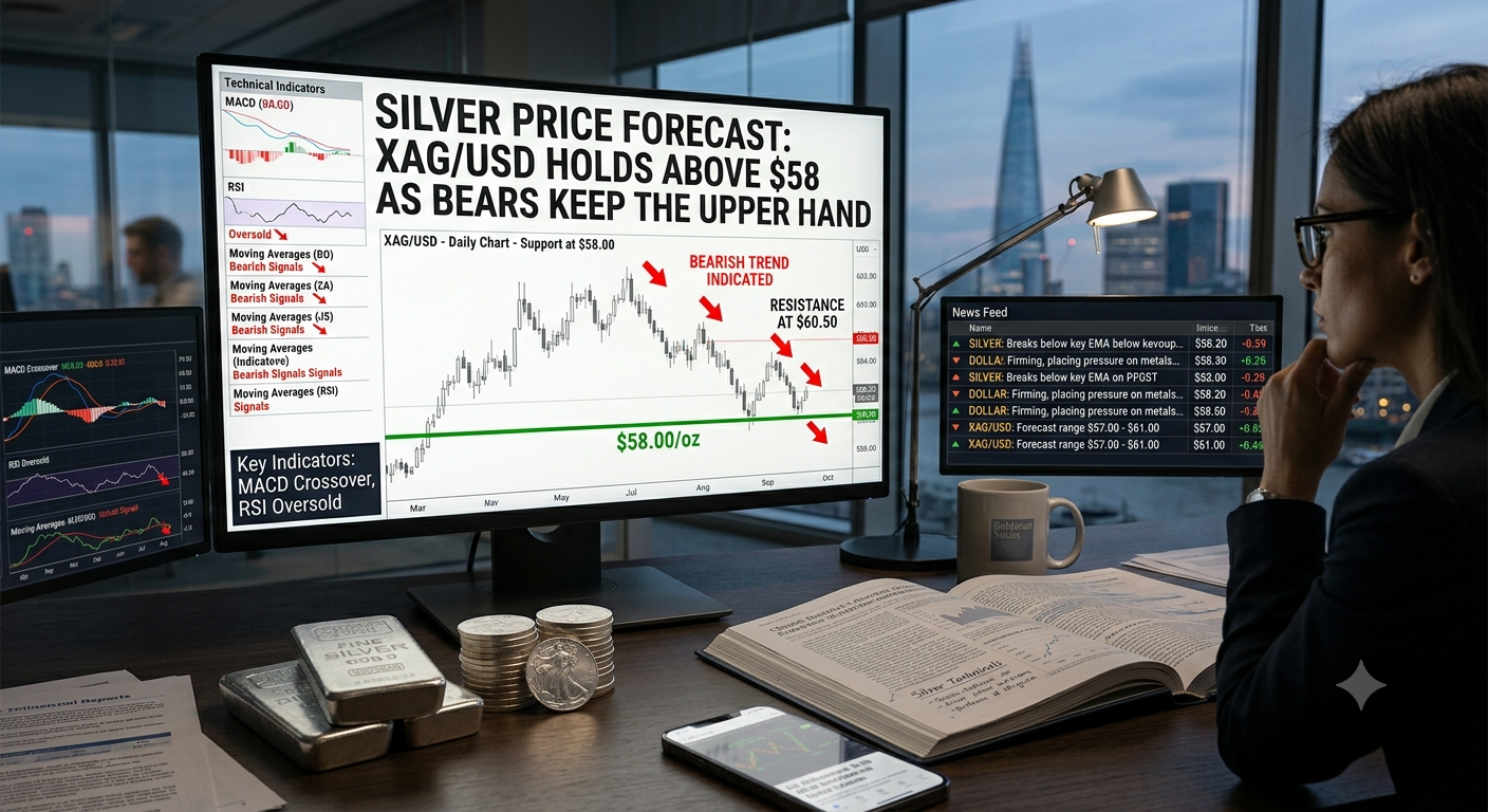 Silver Price Forecast XAGUSD Holds Above $58 as Bears Keep the Upper Hand