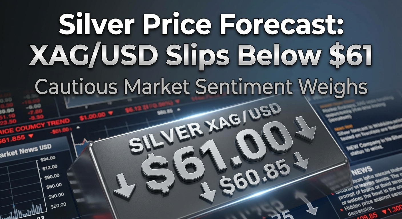 Silver Price Forecast XAGUSD Slips Below $61 as Cautious Market Sentiment Weighs