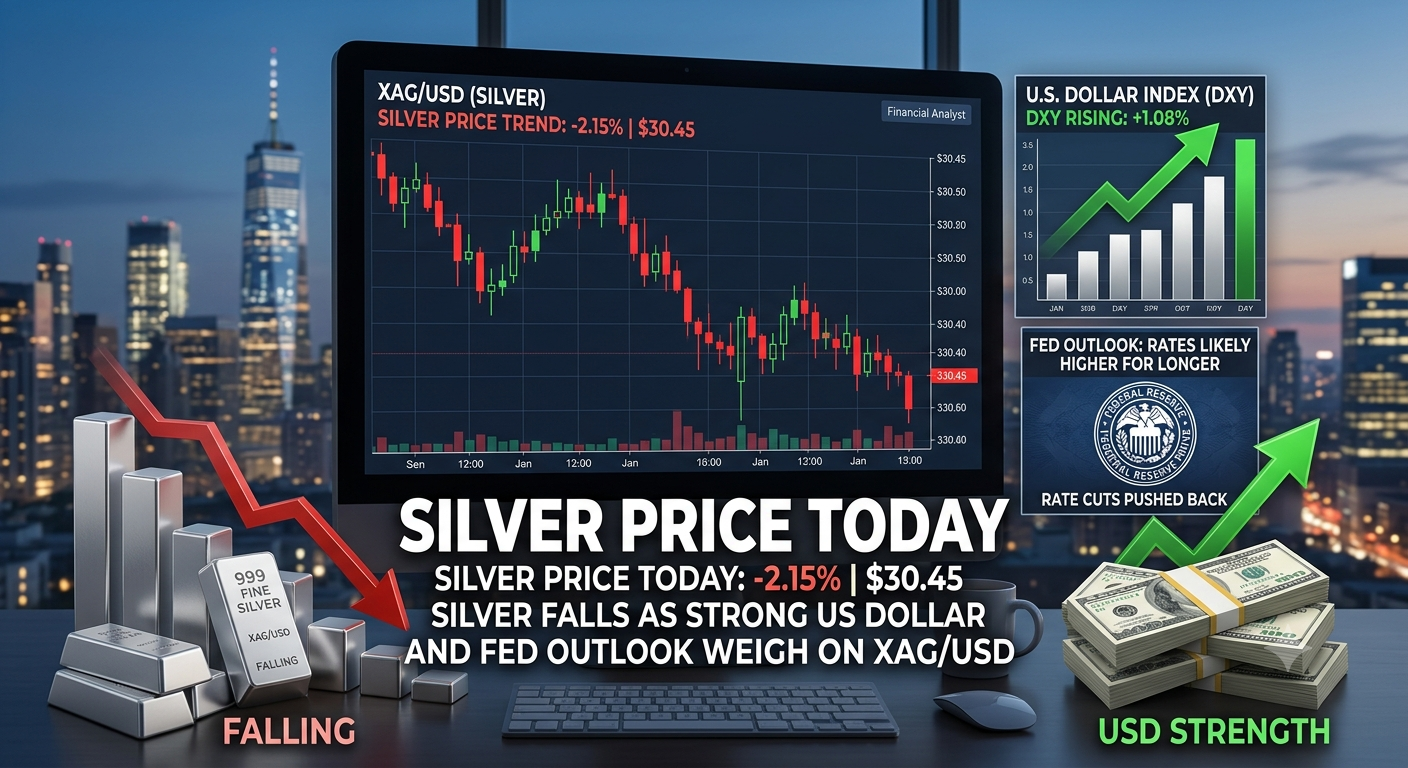 Silver Price Today Silver Falls as Strong US Dollar and Fed Outlook Weigh on XAGUSD