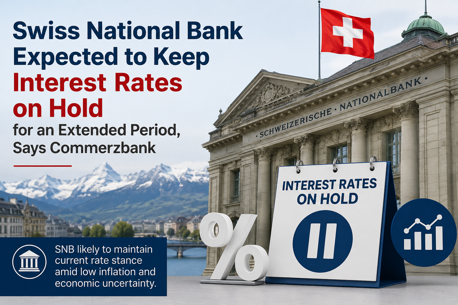 Swiss National Bank Expected to Keep Interest Rates on Hold for an Extended Period, Says Commerzbank