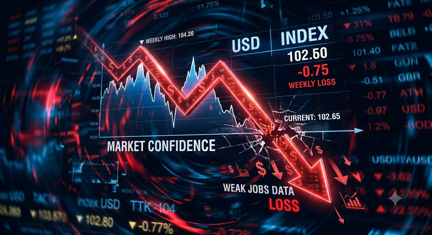 US Dollar Index Heads for Weekly Loss After Weak US Jobs Data Shakes Market Confidence