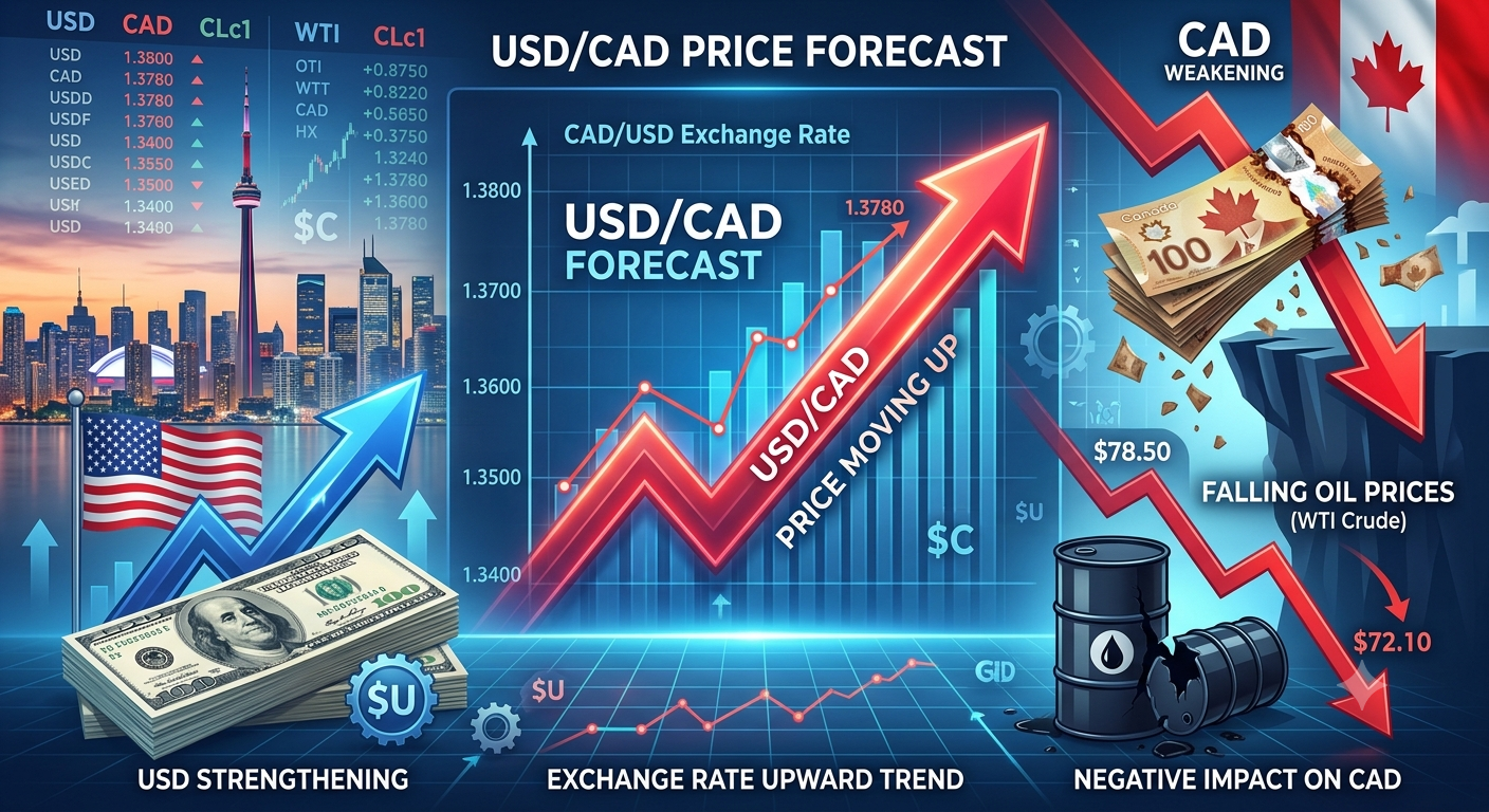 USDCAD Price Forecast Falling Oil Prices Add Pressure on the Canadian Dollar