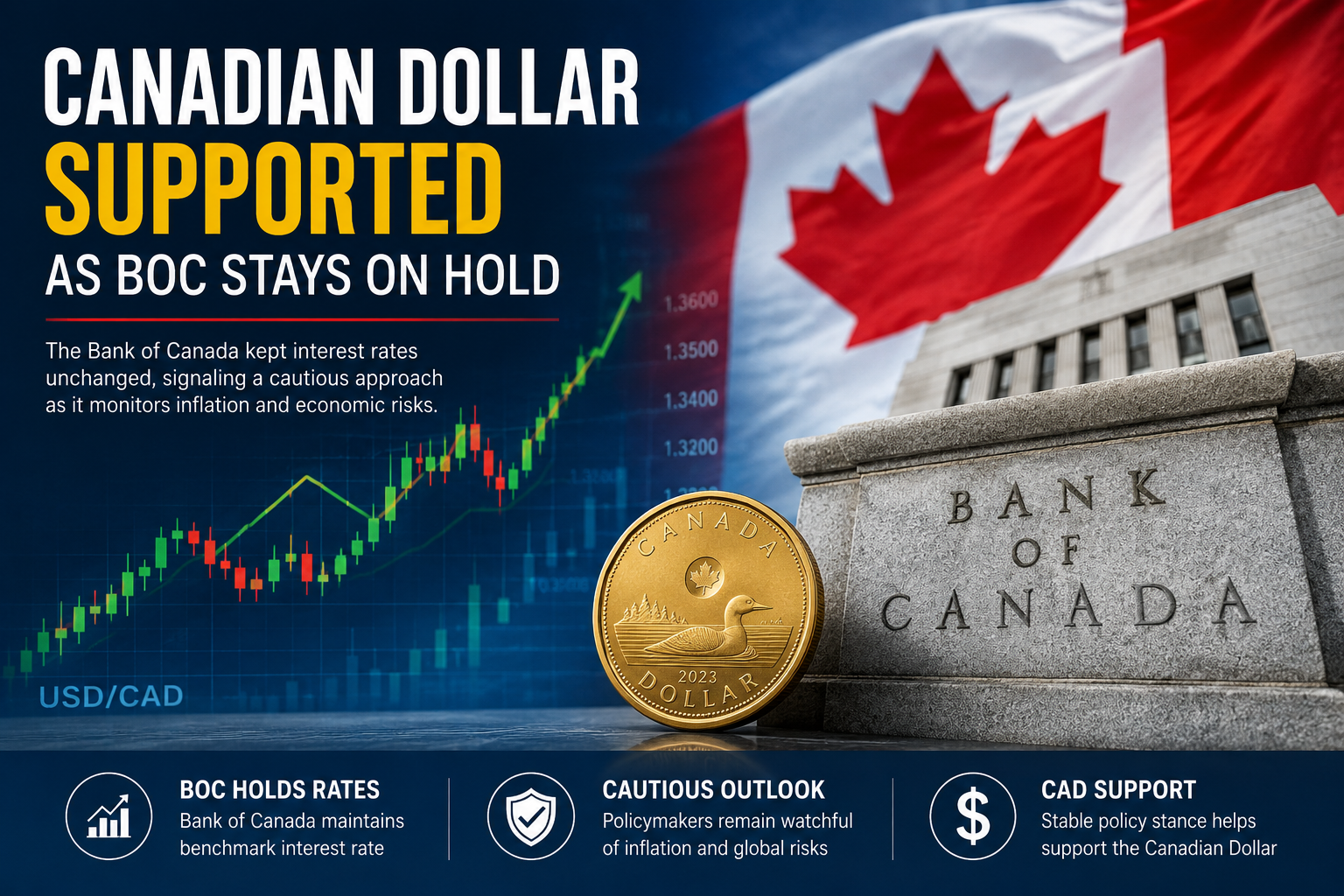 Canadian Dollar Supported as BoC Stays on Hold