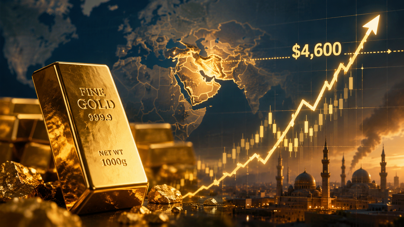 Gold Hits Three-Month Peak Above $4,600 as Middle East Risks Fuel Rally