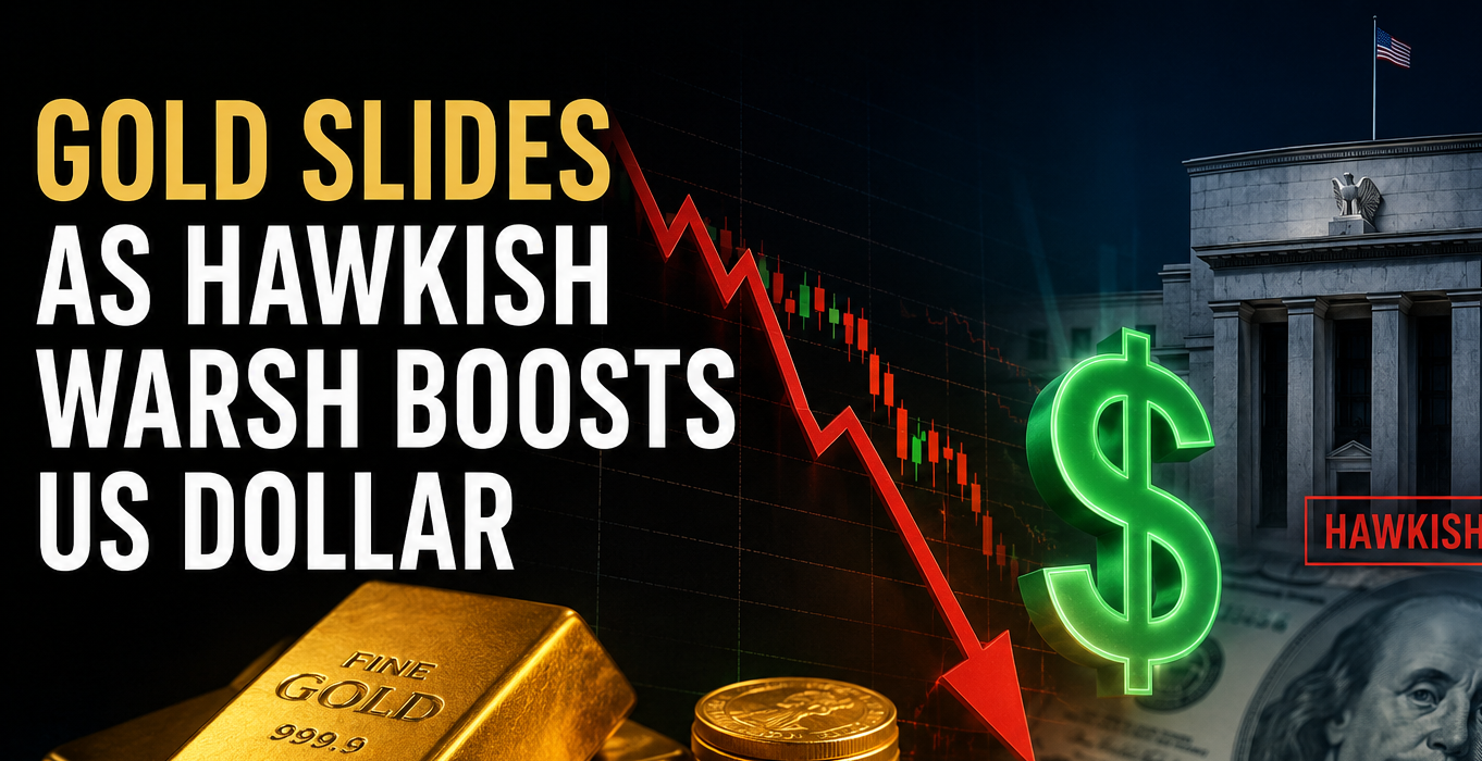 Gold Slides as Hawkish Warsh Boosts US Dollar