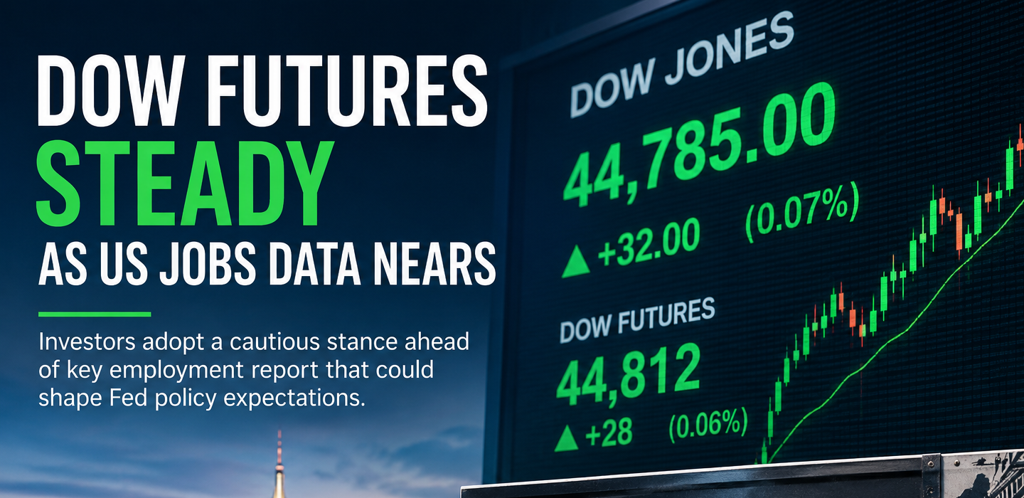 Dow Futures Steady as US Jobs Data Nears