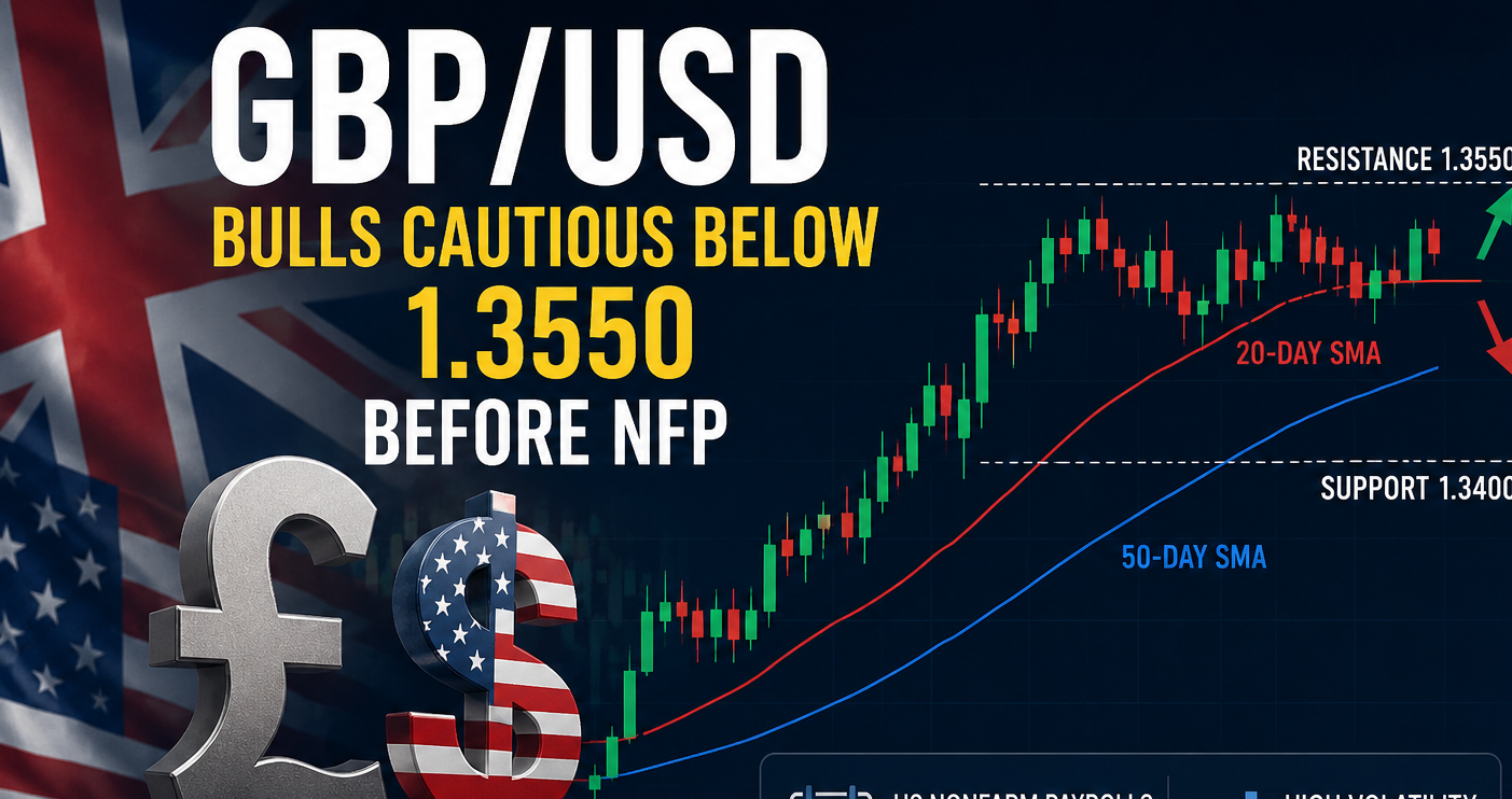 GBPUSD Bulls Cautious Below 1.3550 Before NFP