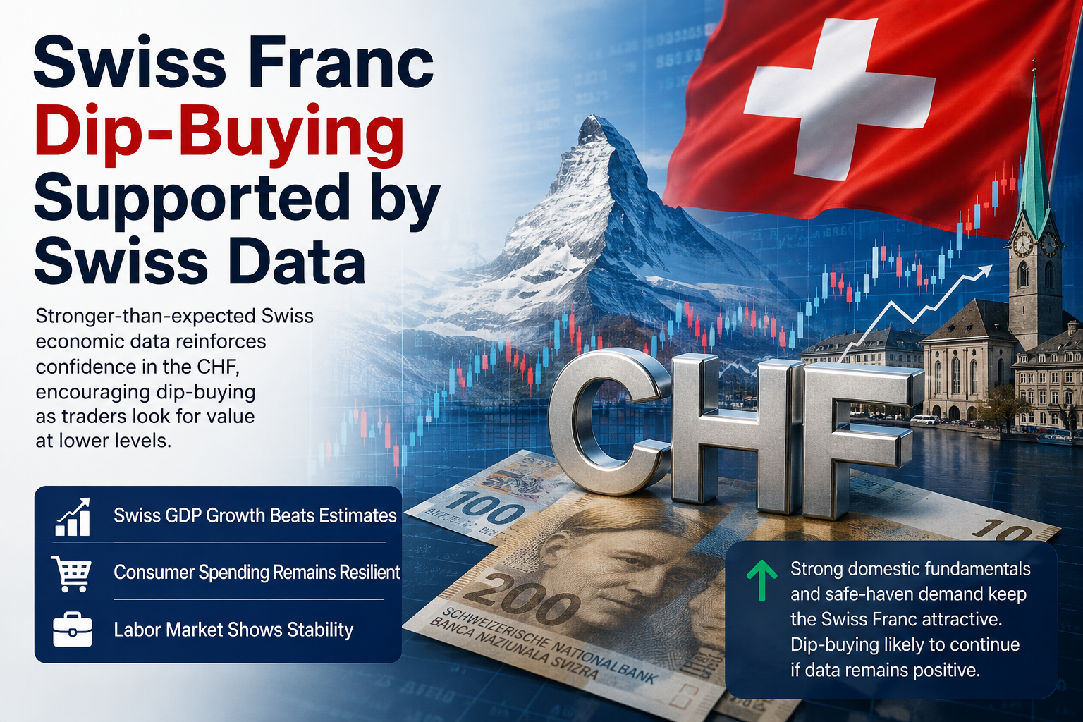 Swiss Franc Dip-Buying Supported by Swiss Data