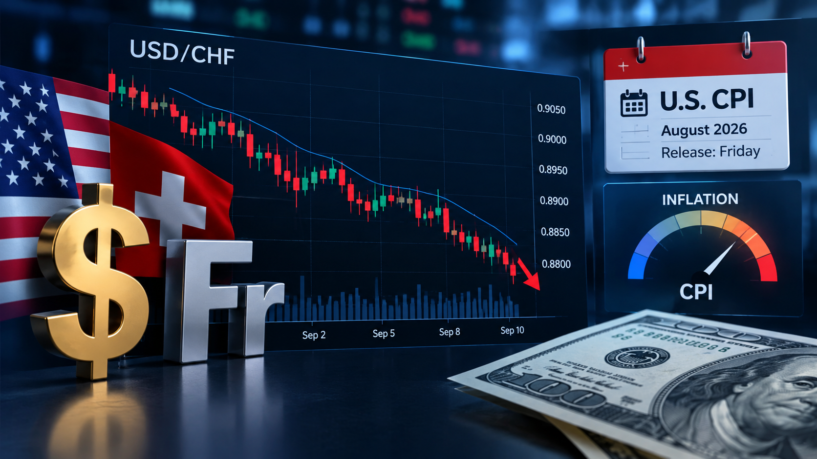 USDCHF Outlook Dollar Struggles Ahead of CPI