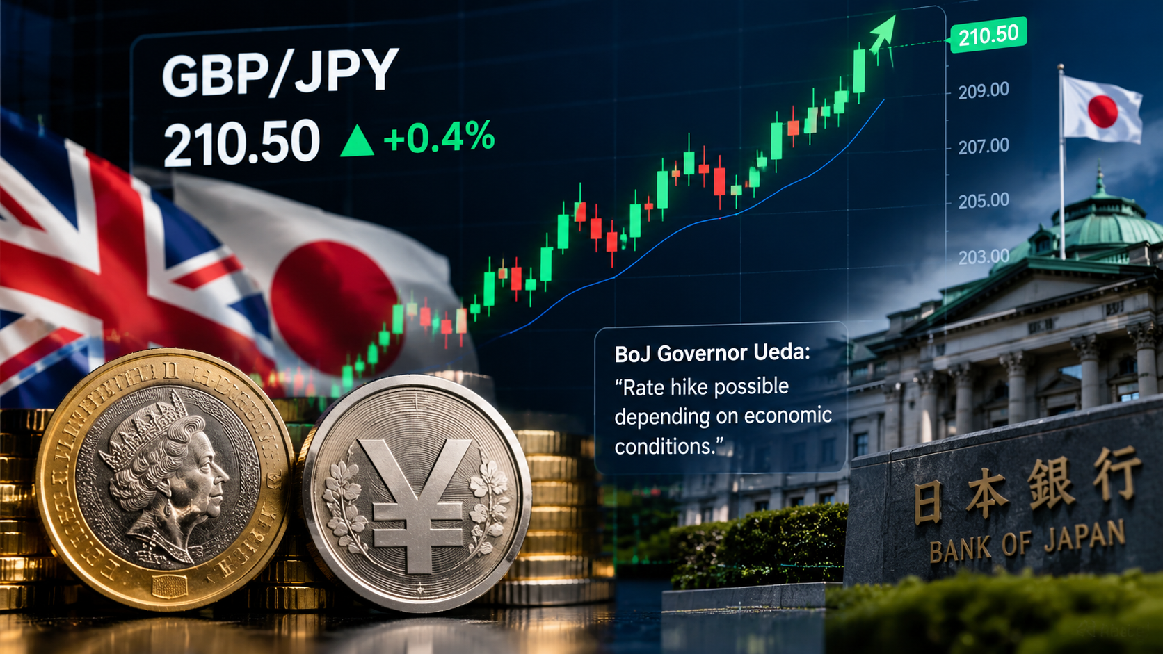 GBP/JPY Rises Despite Hawkish BoJ