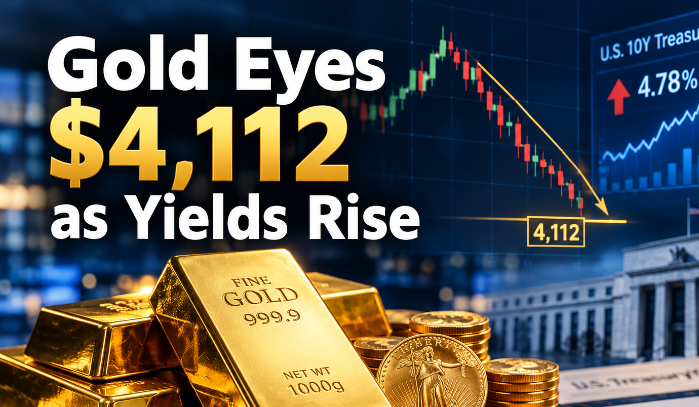 Gold Eyes $4,112 as Yields Rise