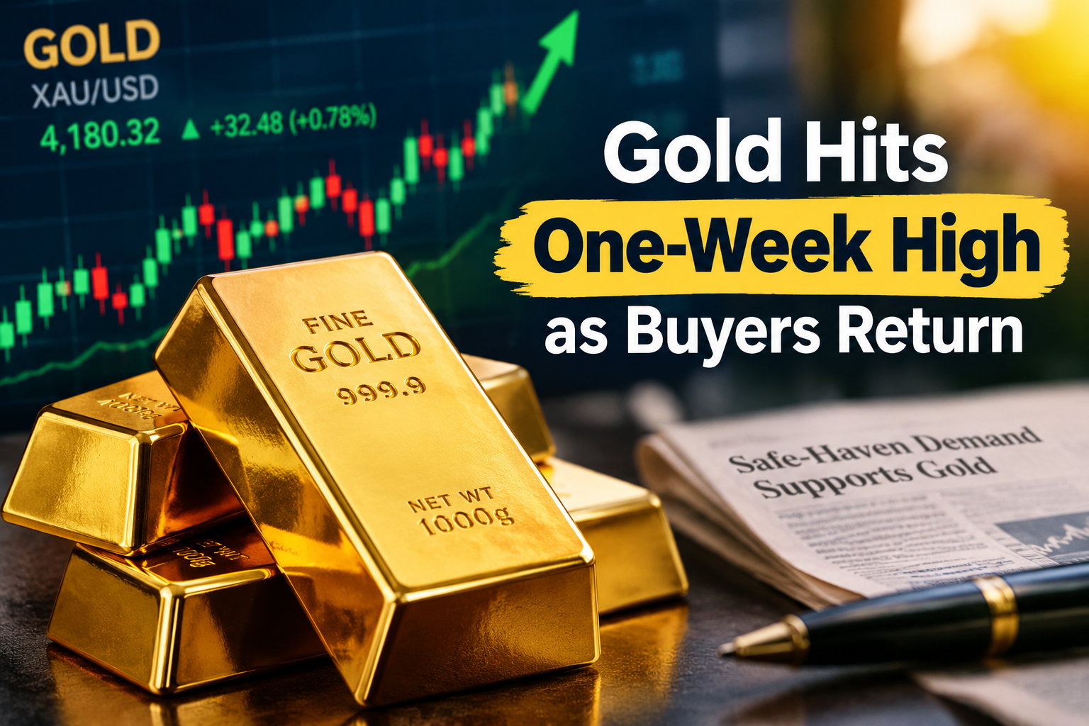 Gold Hits One-Week High as Buyers Return