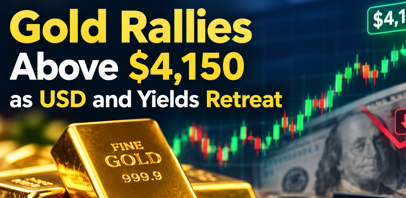Gold Rallies Above $4,150 as USD and Yields Retreat