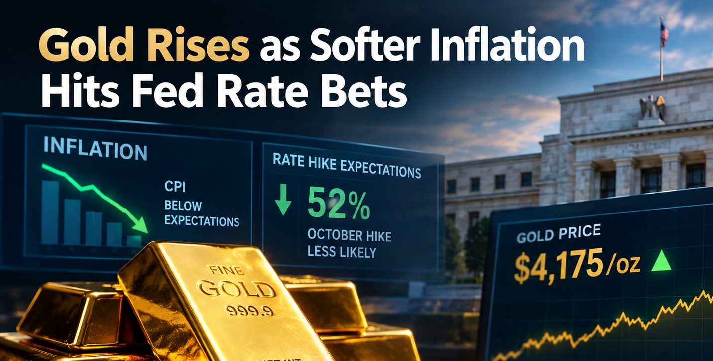 Gold Rises as Softer Inflation Hits Fed Rate Bets