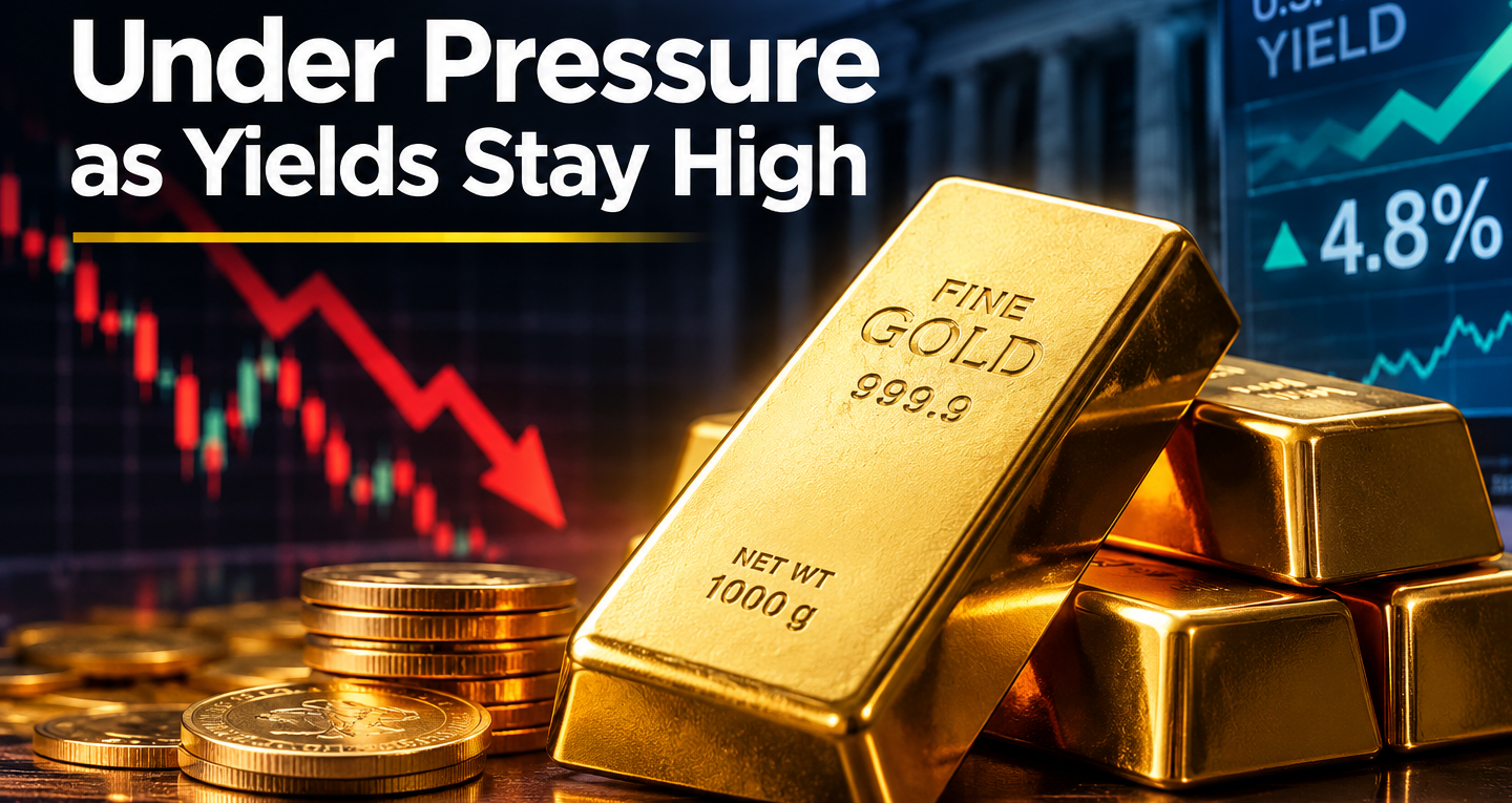 Gold Stays Under Pressure as Yields Rise