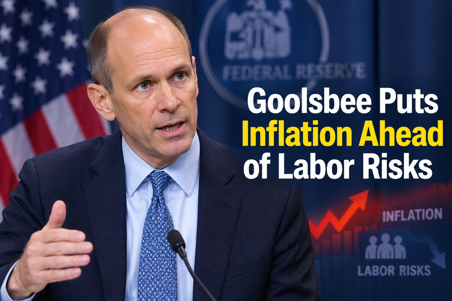 Goolsbee Puts Inflation Ahead of Labor Risks