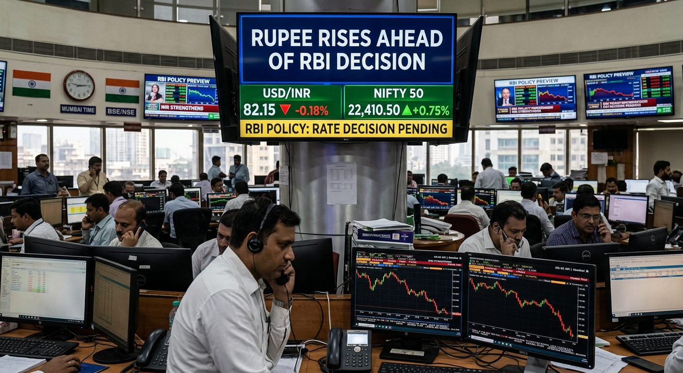 Rupee Rises Ahead of RBI Decision