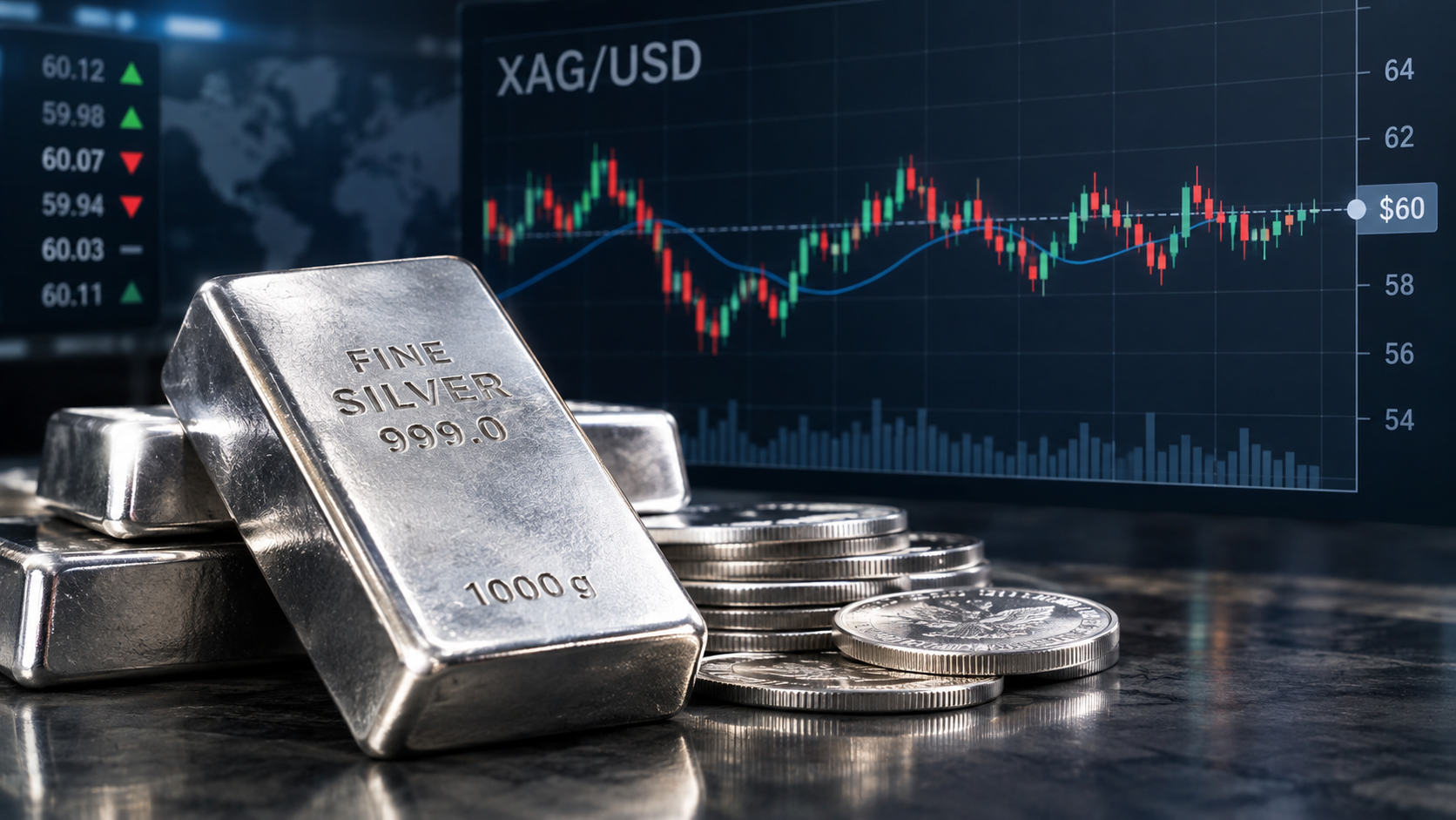Silver Price Holds Near $60 as Markets Stay Cautious