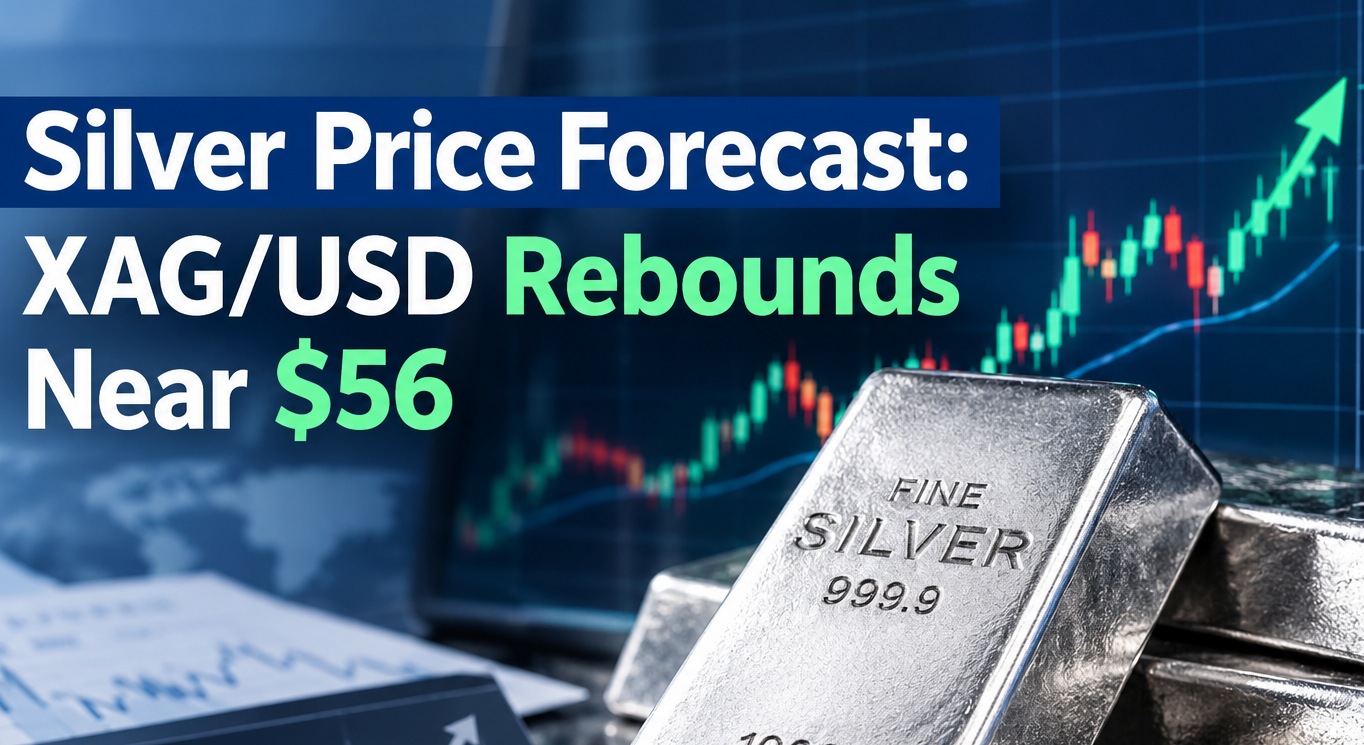 Silver Price Forecast: XAG/USD Rebounds Near $56