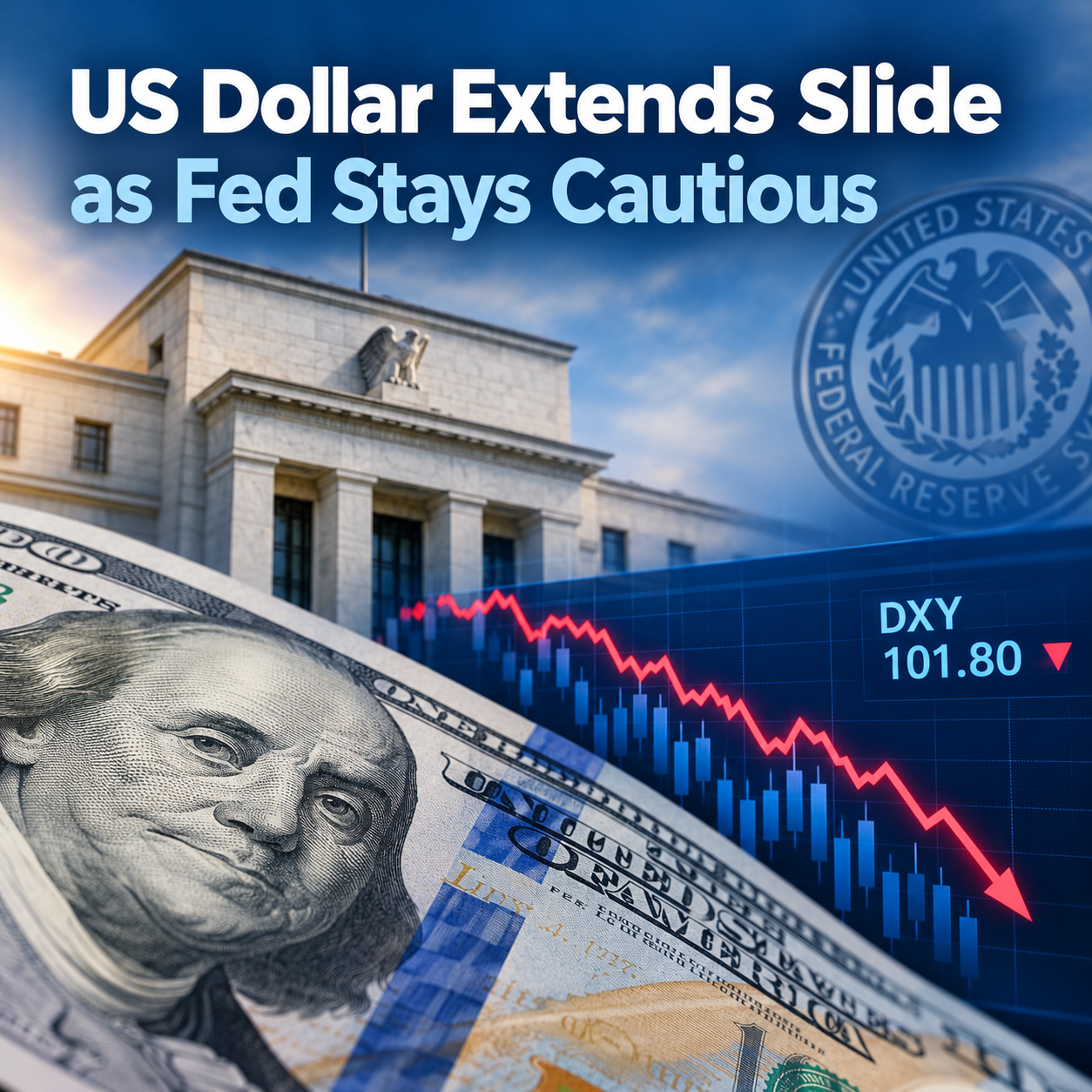 US Dollar Extends Slide as Fed Stays Cautious