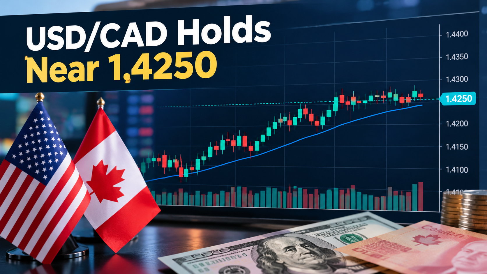 USDCAD Consolidates Near 1.4250