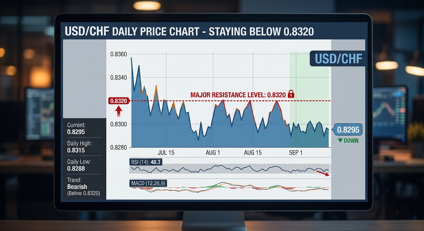 USDCHF Stays Below 0.8320